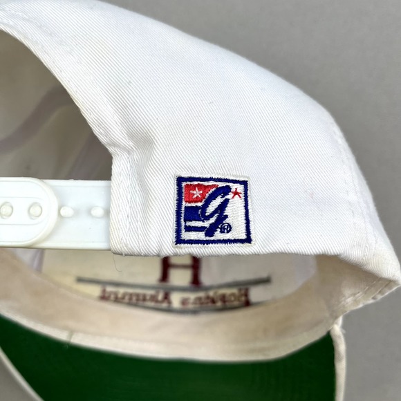 Vintage Hopkins University Hat Cap Snapback White The Game Bar Script Logo 90s - Picture 5 of 9